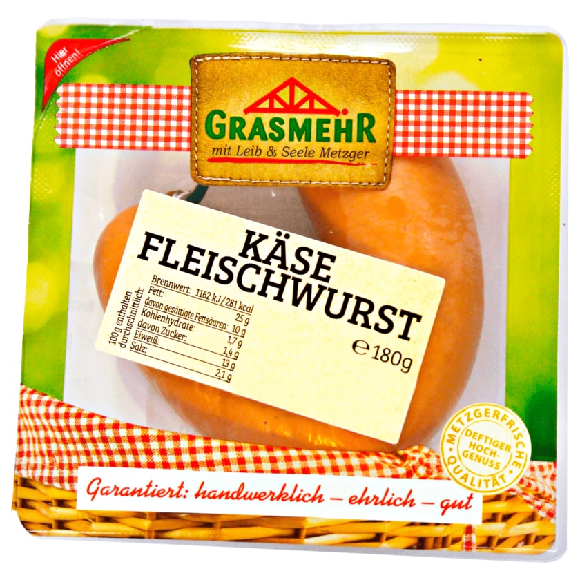 Grasmehr Käsefleischwurst 180g